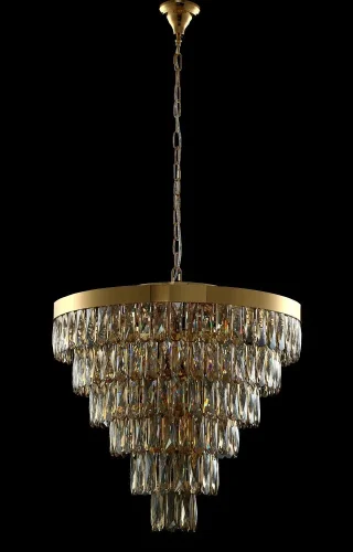 Люстра подвесная ABIGAIL SP-PL15 D620 GOLD/AMBER Crystal Lux янтарная на 15 ламп, основание золотое в стиле классический  фото 2